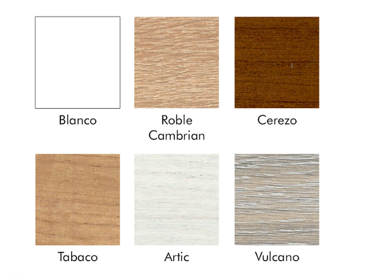 Colores disponibles canapé de cajones de madera Pinto